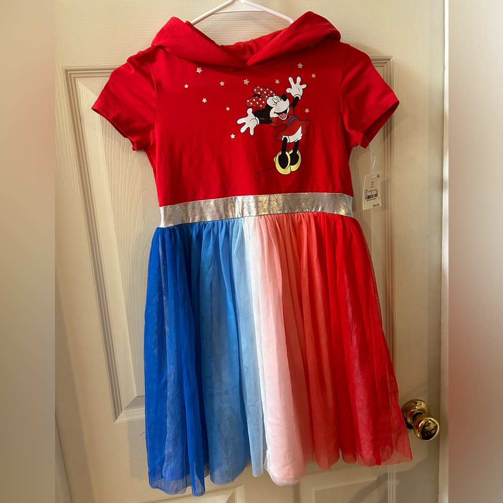 **NWT** Minnie Mouse Patriotic Tulle Dress